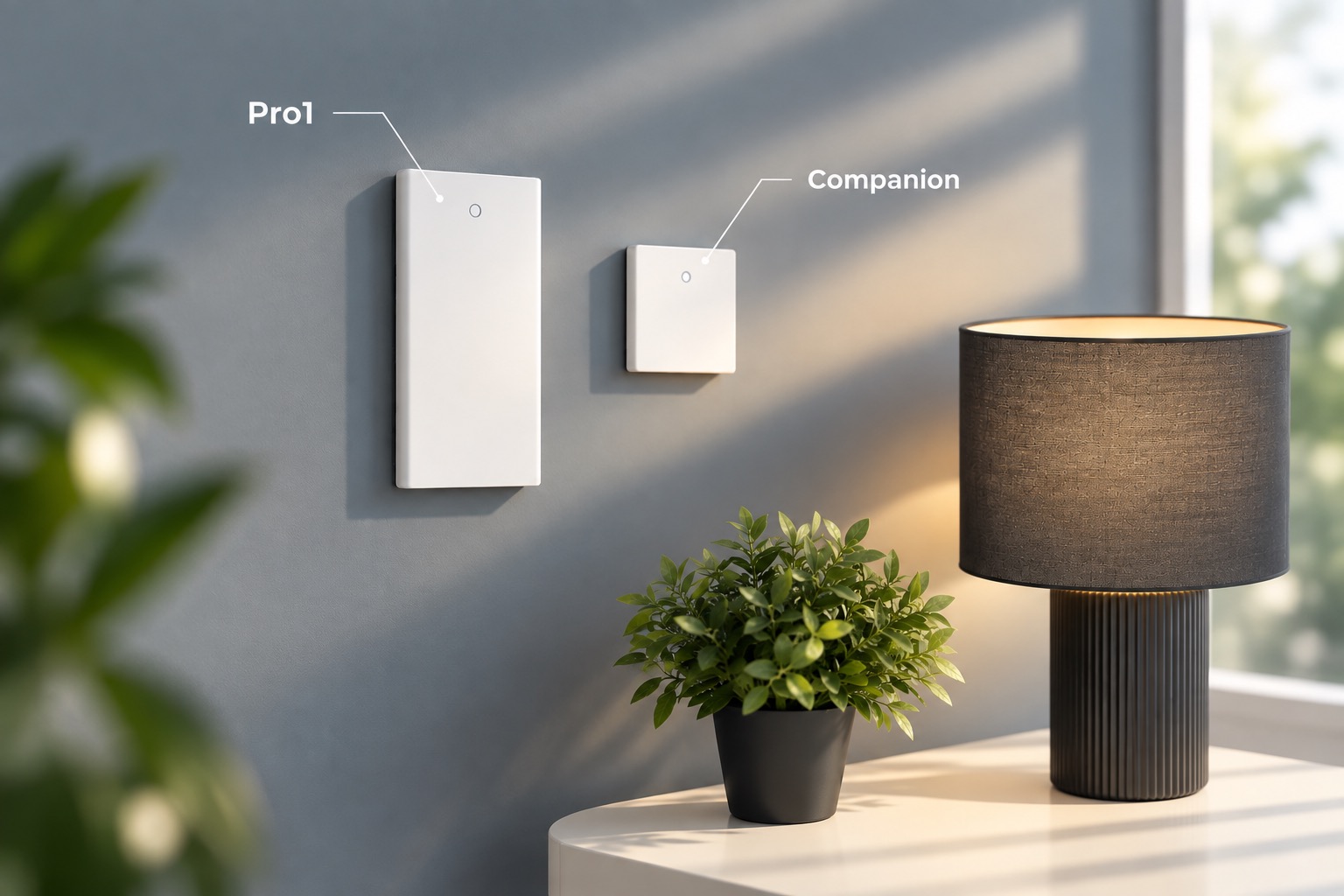 S-2Connect® Companion and Pro1 indoor monitors mounted on a wall
