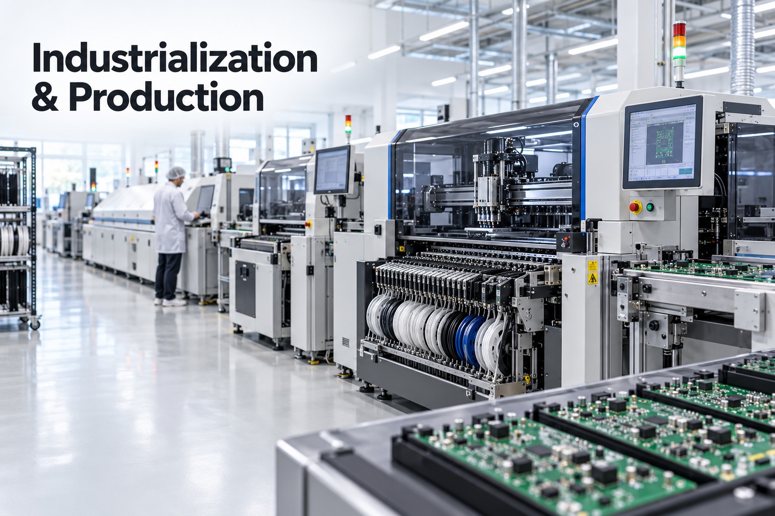 Automated electronics production, testing and industrialization facility